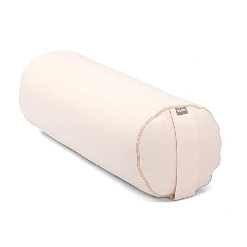 Bodhi | Yoga Bolster ECO | 100% Bio-Baumwolle | Yogarolle mit Bio Dinkelfüllung | Waschbarer Bezug |...