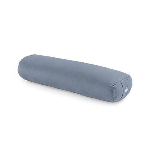 Lotuscrafts Yoga Bolster für Yin Yoga - Yogabolster mit Kapokfüllung - Waschbarer Bezug aus Baumwolle -...