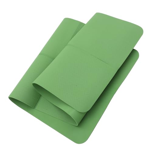 FOYTOKI Yoga Matte bequemer Knieschoner Geschmeidige Yogamatte Yoga-Pad Kniekissen Turnmatte rutschfeste Yogamatte Faltbares Fitnessmatte Yoga-Versorgung Faltbare Yogamatte tpe Light Green