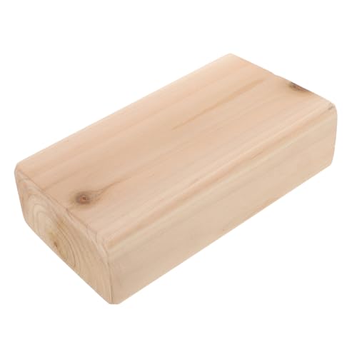 INOOMP Yoga-Blöcke Übungsstein Yoga-Stretching-Blöcke Fitnessstein rechteckiger Yogablock Yoga Block für Brustöffnung Yogaziegel Yogablock aus Holz Yoga-Block verwendet hölzern Yellow