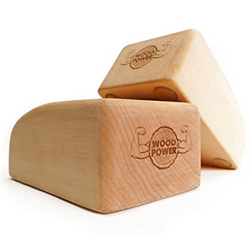 WOODPOWER BalanceBlocks - I Handstand-Klötze & Yoga Block in einem - unterstütze Deine Handgelenke bei Bodyweight-Training, Gymnastics, Akrobatik, Yoga und mehr (2 Stück) (BalanceBlock Comfort)