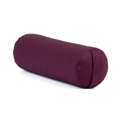 bodhi | Yoga Bolster ECO | 100% Bio-Baumwolle | Yogarolle mit Bio Dinkelfüllung | Waschbarer Bezug |...