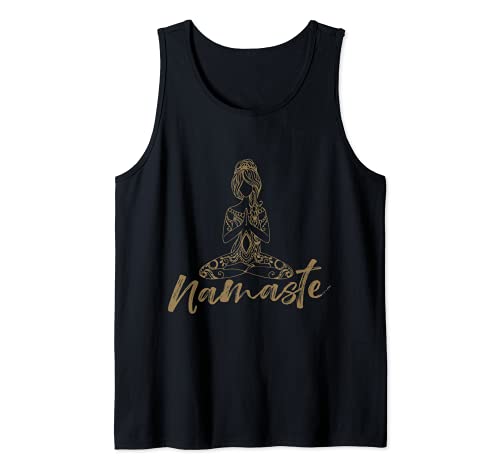 Yoga Damen Herren Fitness Spiritualität Meditation Namaste Tank Top