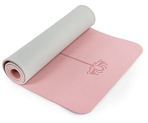 Marjar Yogamatte Rutschfest Gymnastikmatte TPE Fitnessmatte für Yoga Übungsmatte mit Tragegurt Sportmatte...