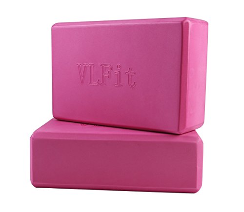 VLFit 2er-Set Yoga Blöcke/Yogablock - Wählen Sie Ihre Farbe und Größe (ROSA)