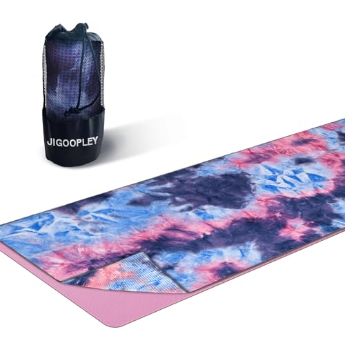 JIGOOPLEY Yoga Handtuch Rutschfest, Yogamatte Rutschfest Yogatuch Yogadecke für Yoga Matte, Sportmatte Yoga Towel, Yoga Decke Fitness Handtuch Dünn