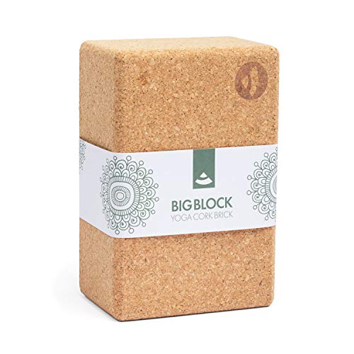Bodhi Yoga Block Kork Brick | Einzeln & als Set | 100% Naturkork – Universal Yogaklotz | Umweltfreundlich & Nachhaltig | Tool für Deine Asanas, Stretching & Regeneration | 227x150x100 mm