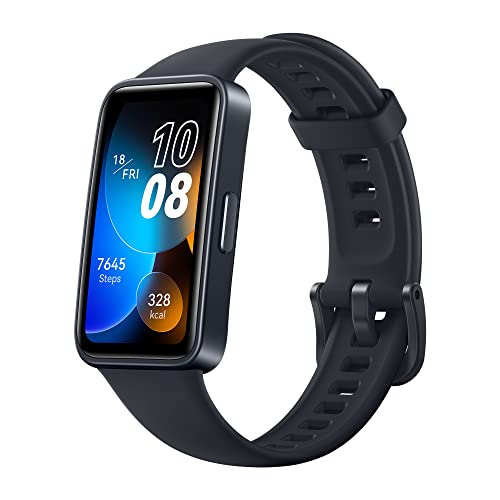 HUAWEI Band 8 Smartwatch, Ultra Flat Design, Sleep Tracking, 2 Week Battery Life, Health and Fitness Tracker, Compatible with Android & iOS, German Version, Midnight Black