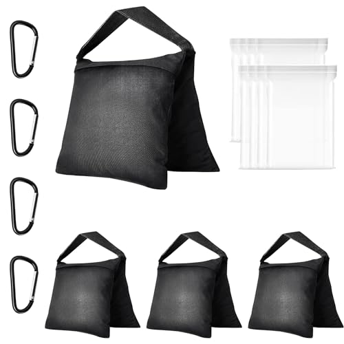 EMART 4 Stück Sandbags Sandsack für Stativ Fotografie, 25 * 51cm Nylon GegenGewichte zur Beschwerung Abspannung Einer Bespannung