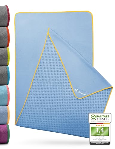 NirvanaShape ® Yoga Handtuch rutschfest | Hot Yoga Towel mit Antirutsch-Noppen | hygienische Yogatuch-Auflage für Yogamatte [ 185 x 63 cm ]