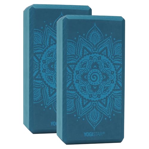 Yogistar Yogablock Yogiblock® Basic - Art Collection - Spiral Mandala - Petrol - 2Er-Set