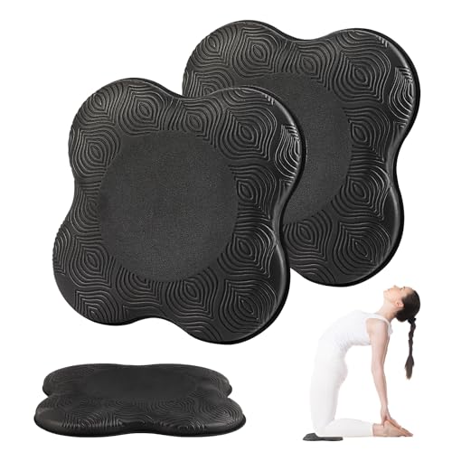 VMUTGA 2 Stück Kniekissen Yoga, 20 x 20 cm Knieschoner Matte Rutschfest Yoga Knie Pad Verschleißfestigkeit zum Schutz Von Knien Ellbogen Handgelenken Yoga Zubehör für Streckübungen Aerobic Gymnastik