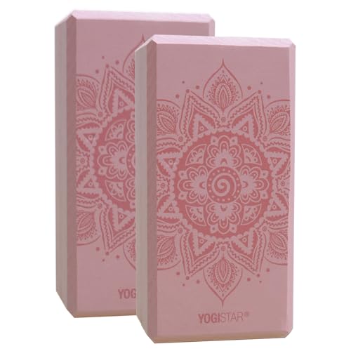 Yogistar Yogablock Yogiblock® Basic - Art Collection - Spiral Mandala - Velvet Rose - 2Er-Set Pink