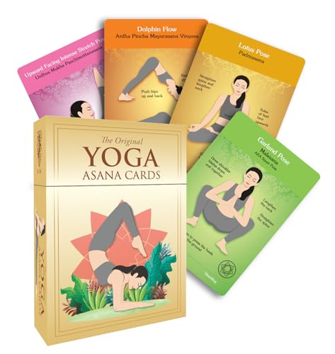 Das Original Yoga Asana Karten - Workout Deck mit über 120 Yoga Posen - Yoga Sequenzing Deck mit Yoga Queues und Sanskrit Namen für Anfänger und Lehrer - Einzigartiges Yoga Geschenk für Frauen oder