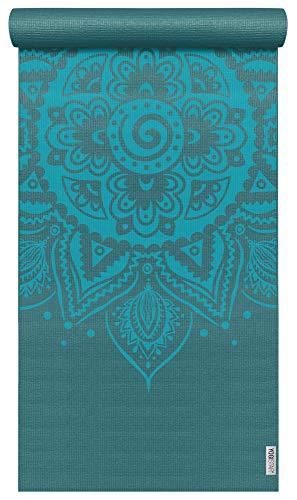 Yogistar Yogamatte Yogimat® Basic - Art Collection - Spiral Mandala Petrol