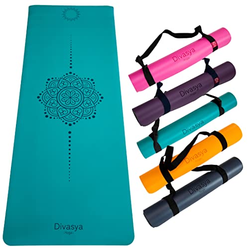 DIVASYA Premium Yogamatte rutschfest: Naturkautschuk rutschfest & japanische professional grip Oberfläche |...