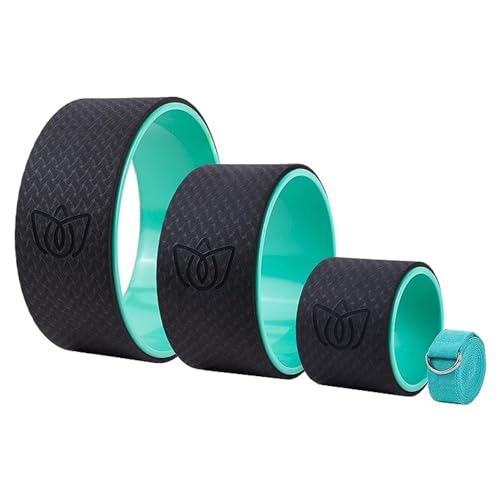 Florensi Yoga Wheel Set - Yoga Rückenrollen - Gepolstertes Yoga Rad Rückenschmerzlinderung Muskeltherapie Tiefengewebsmassage Myofasziale Entspannung - Für Flexibilität & Mobilität, Rücken Knacken