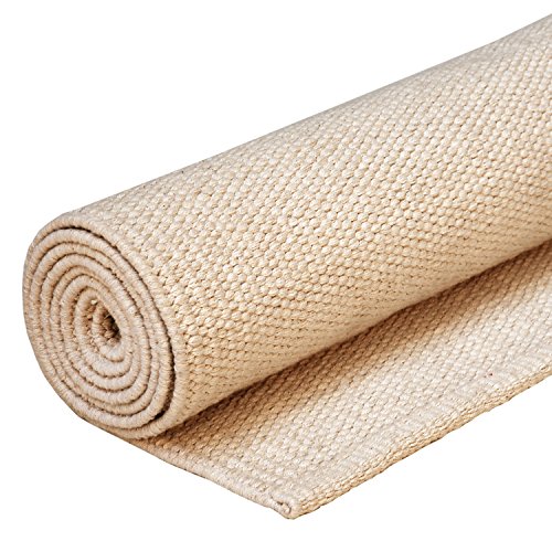 Bodhi YOGA RUG Yoga-Teppich aus Baumwolle, natur, 200 x 66 cm, Mysore Yoga-Rug, Auflage aus Naturmaterial für...