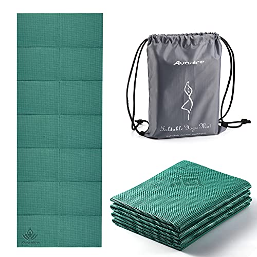 Avoalre Yogamatte rutschfest,173 X 61CM Tragbare Trainingsmatte 5MM,reise Yogamatte faltbar Gymnastikmatte,...