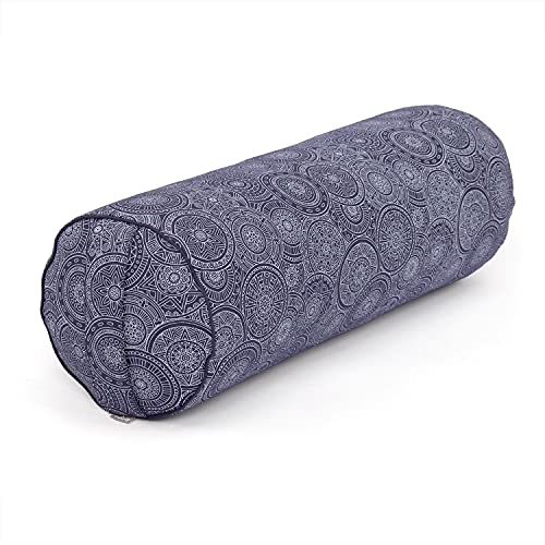 Bodhi Yoga Bolster Ø 23 cm | Maharaja Collection | Abnehmbarer & Waschbarer Bezug aus 100% Baumwolle |...